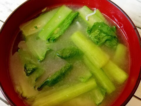 小松菜と釜揚げシラスのお味噌汁